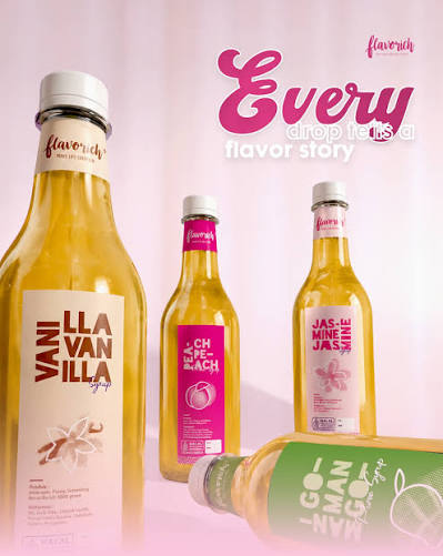Koleksi botol syrup Flavorich